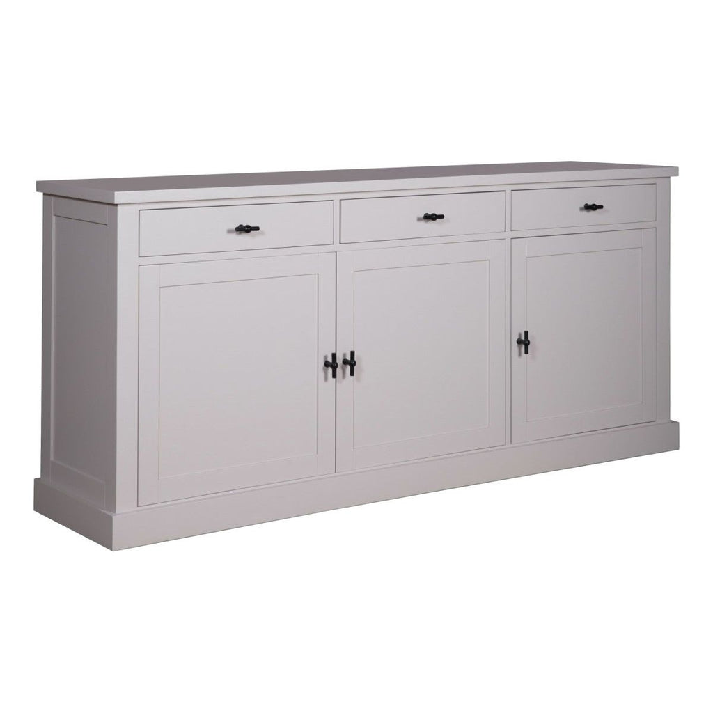 Landhausstil Sideboard Kubic Metall 3 Türen 3 Schübe 200 cm - Das Holländische Möbelhaus