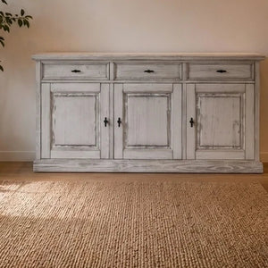 Landhausstil Sideboard Oslo 3 Türen 3 Schübe