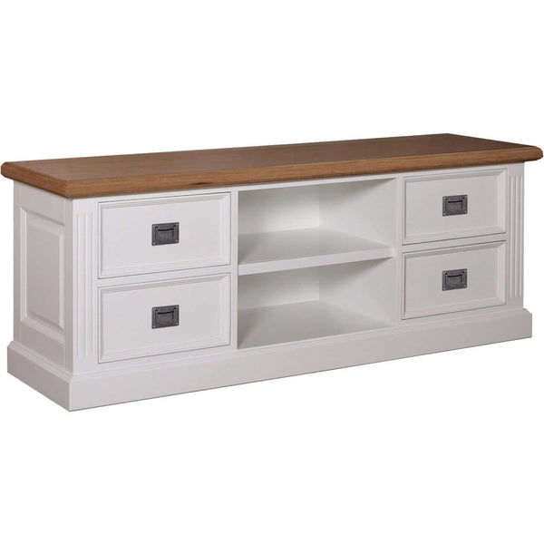Landhausstil TV Kommode Chic Oak 4 Schübe - Das Holländische Möbelhaus