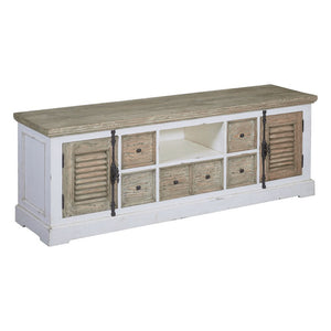 Landhausstil TV Sideboard Amanda 2 Türen 6 Schübe