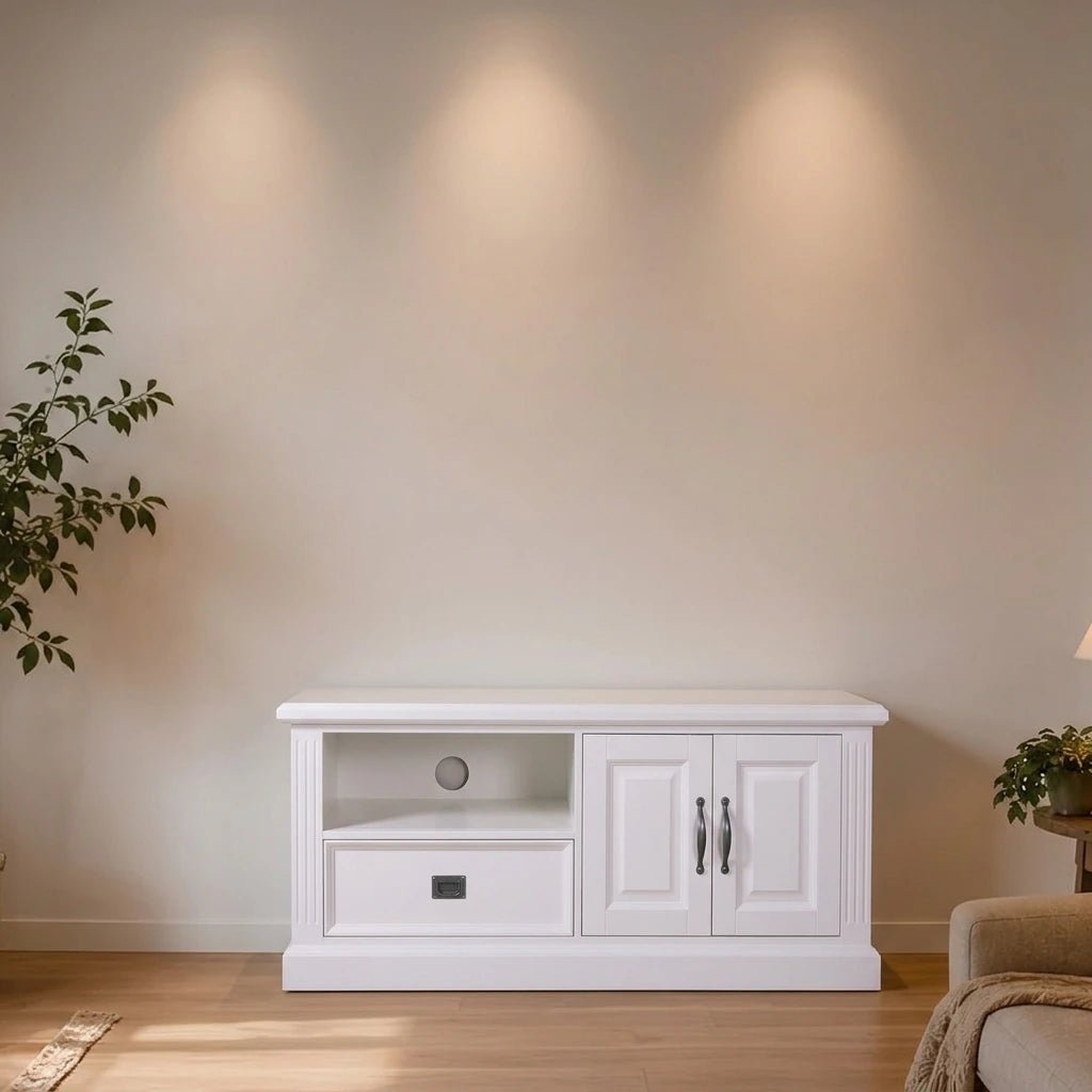 Landhausstil TV Sideboard Chic 2 Türen 1 Schub - Das Holländische Möbelhaus