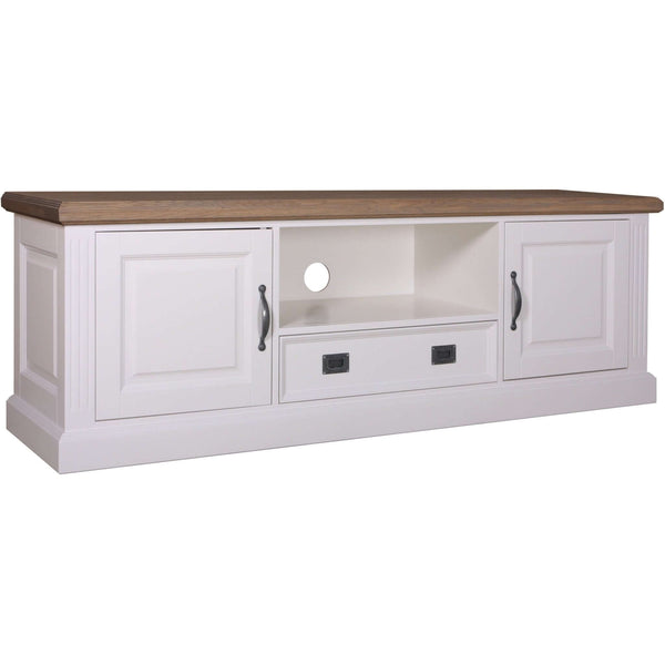 Landhausstil TV Sideboard Chic Oak 2 Türen 1 Schub - Das Holländische Möbelhaus