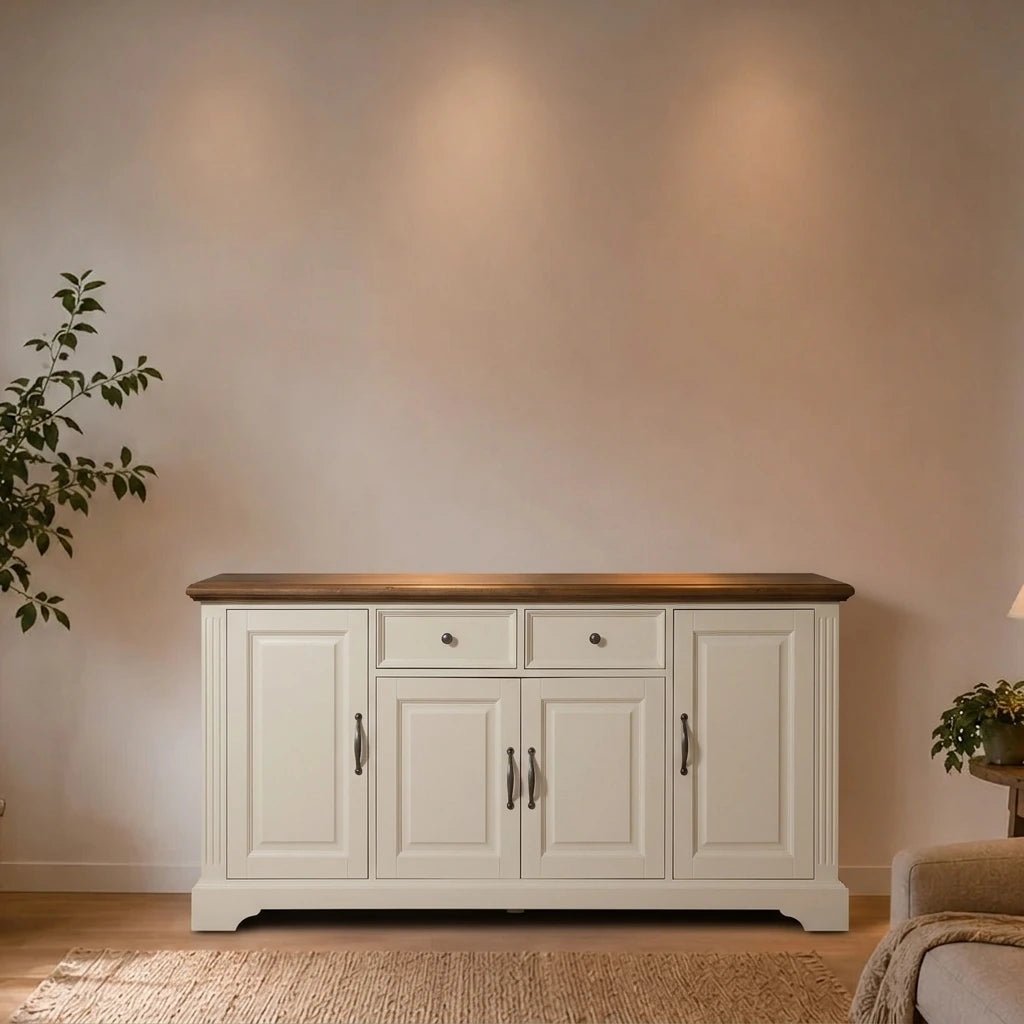 Landhausstil TV Sideboard Chic Oak 4 Türen 2 Schübe - Das Holländische Möbelhaus