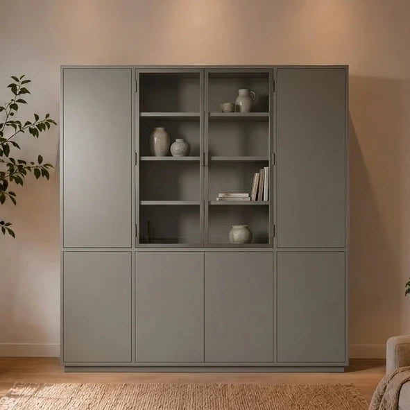 Landhausstil Vitrine Square 2x4 Türen - Das Holländische Möbelhaus
