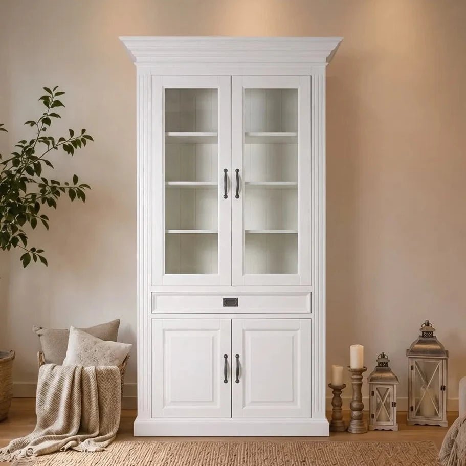 Landhausstil Vitrinenschrank Chic 4 Türen - Das Holländische Möbelhaus