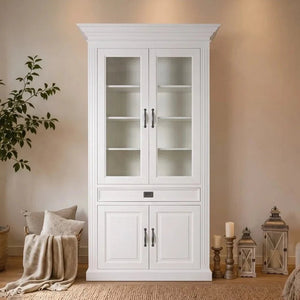 Landhausstil Vitrinenschrank Chic 4 Türen