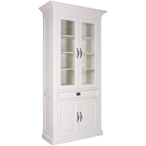 Landhausstil Vitrinenschrank Chic 4 Türen 1 Schub