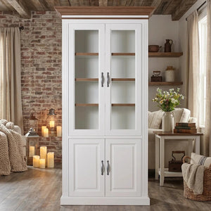 Landhausstil Vitrinenschrank Chic Oak 4 Türen