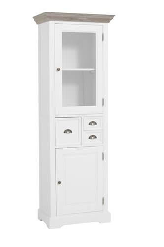 Landhausstil Vitrinenschrank Fleur 66 cm - Das Holländische Möbelhaus