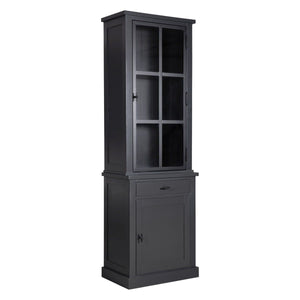Landhausstil Vitrinenschrank Kubic Metall 2 Türen 1 Schub