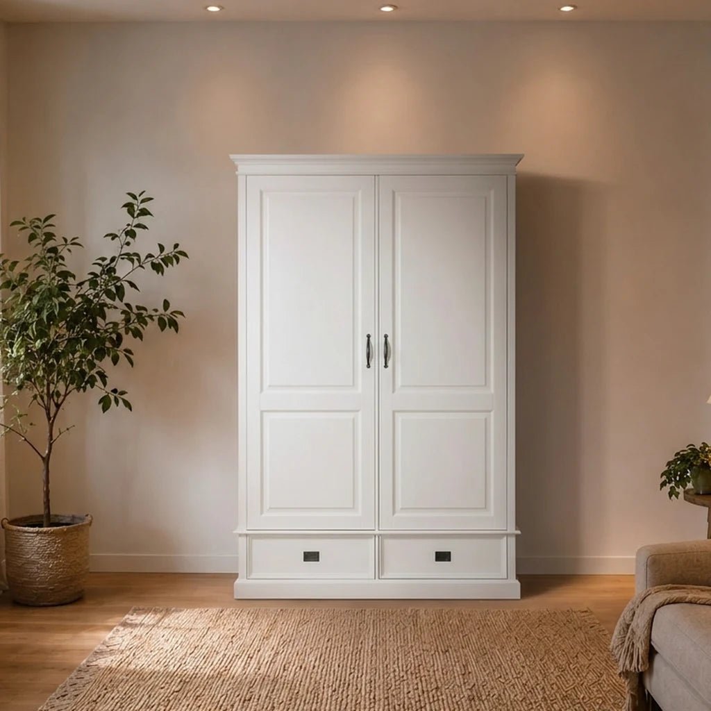 Landhausstil Wäscheschrank Monique 2 Türen 2 Schubladen - Das Holländische Möbelhaus