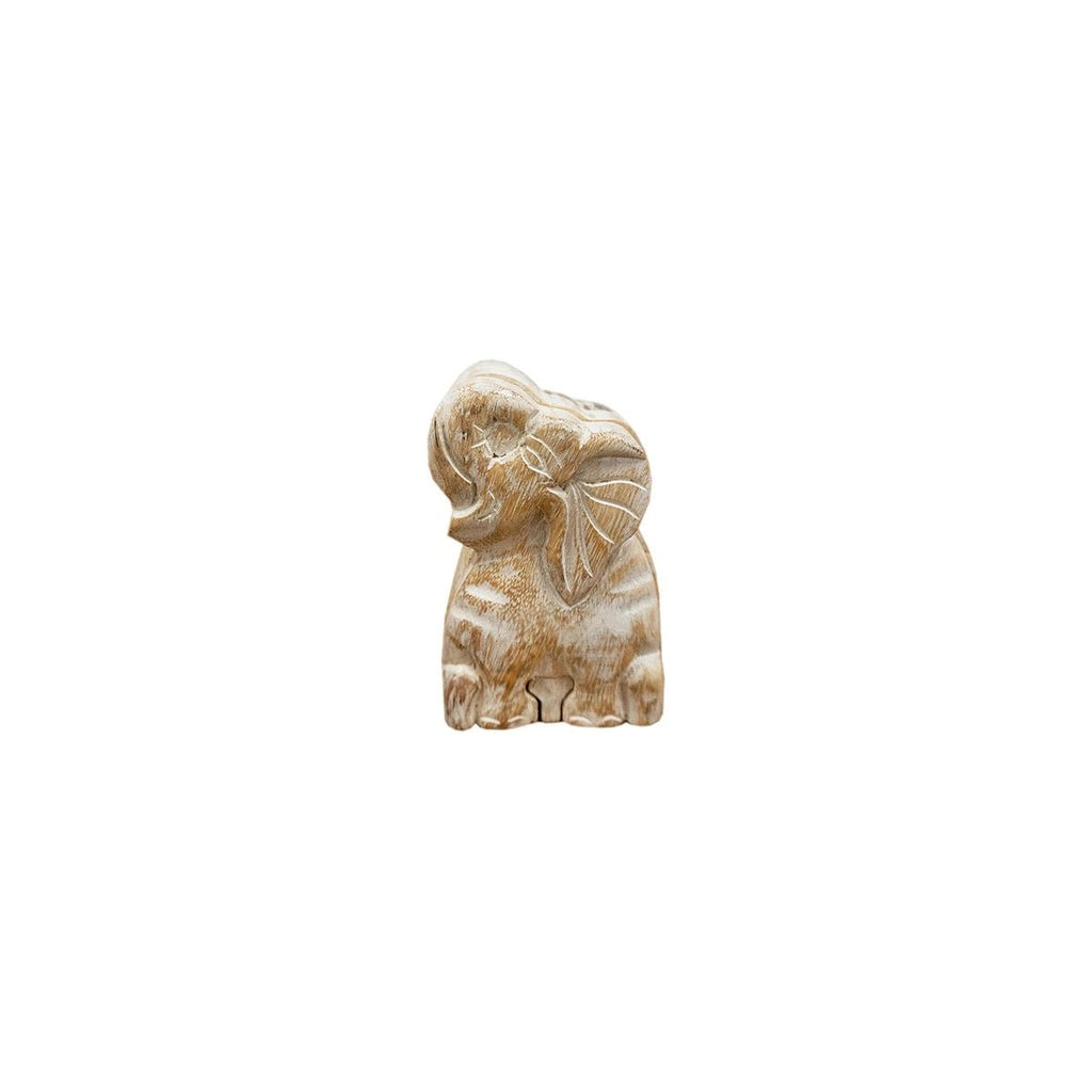 Puzzlebox weiss gewischt Elefant - Das Holländische Möbelhaus