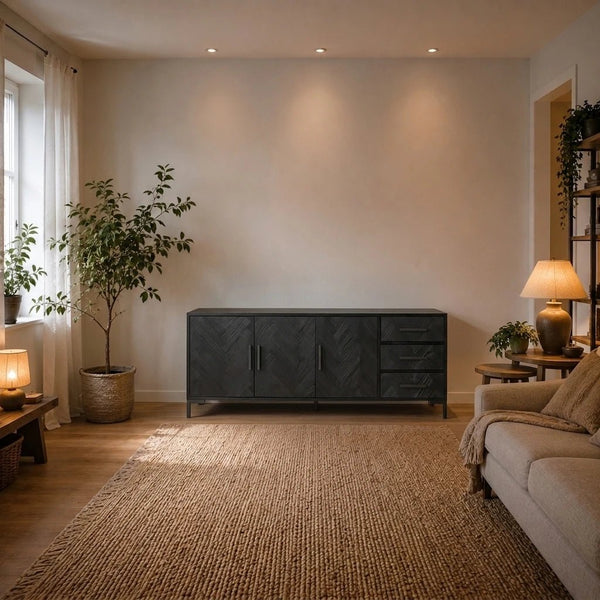 Sideboard Zano 220 cm 3 Türen 3 Schübe - Das Holländische Möbelhaus