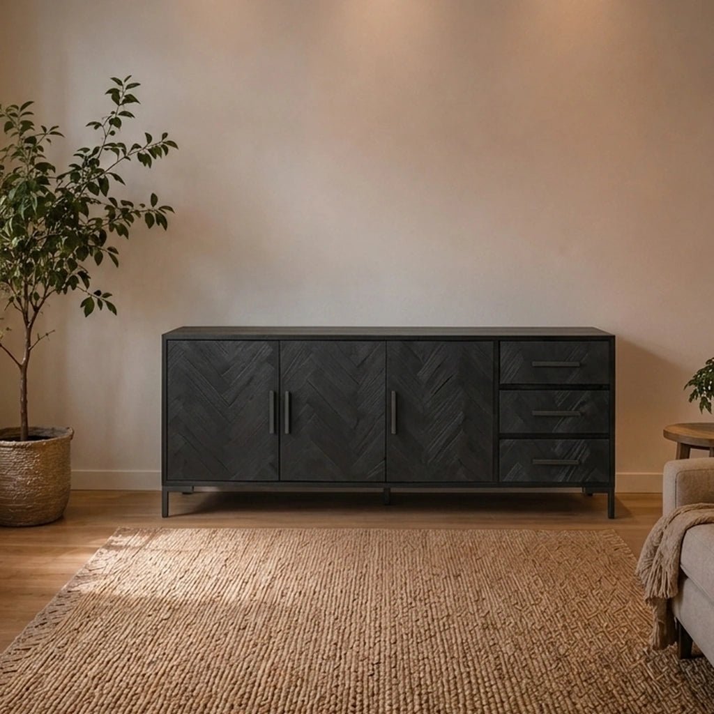 Sideboard Zano 220 cm 3 Türen 3 Schübe - Das Holländische Möbelhaus