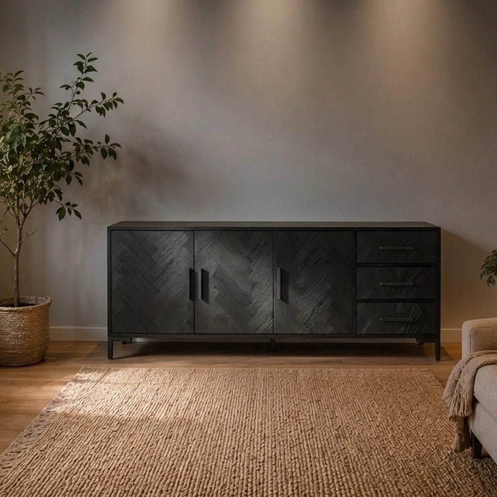 Sideboard Ziano 3 Türen 3 Schübe 220 cm - Das Holländische Möbelhaus