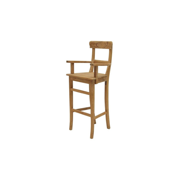 Teak Barhocker Mariotto mit Armlehne - Das Holländische Möbelhaus