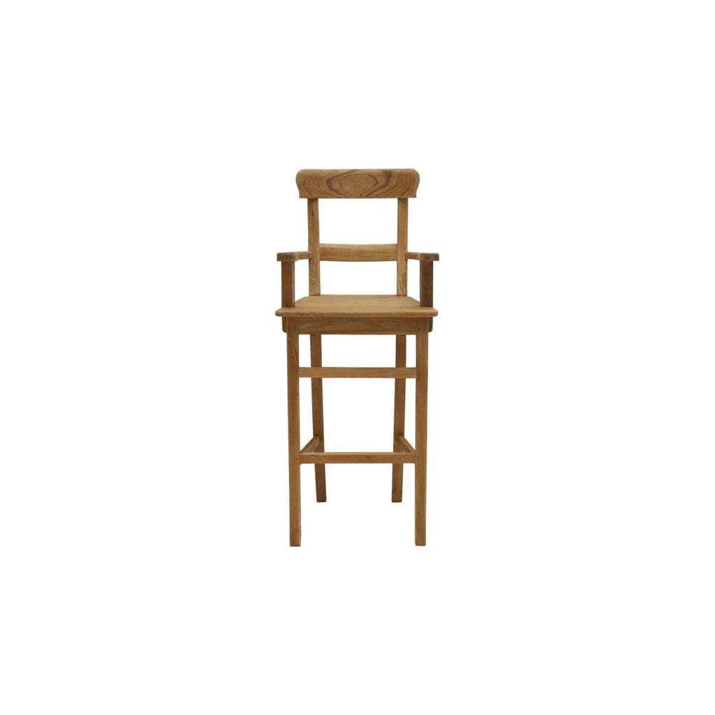 Teak Barhocker Mariotto mit Armlehne - Das Holländische Möbelhaus