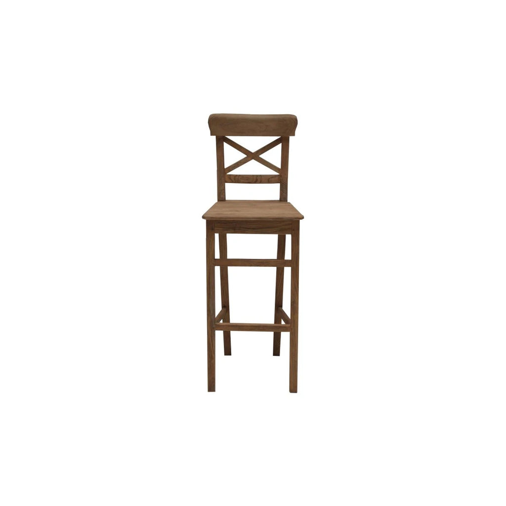 Teak Barhocker Mariotto mit Kreuz Bild 1