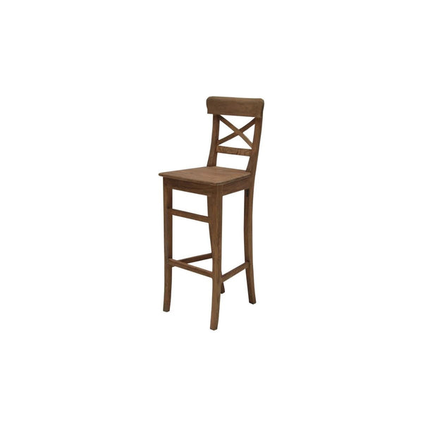 Teak Barhocker Mariotto mit Kreuz - Das Holländische Möbelhaus
