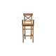 Teak Barhocker Mariotto mit Kreuz und Armlehne Bild 1