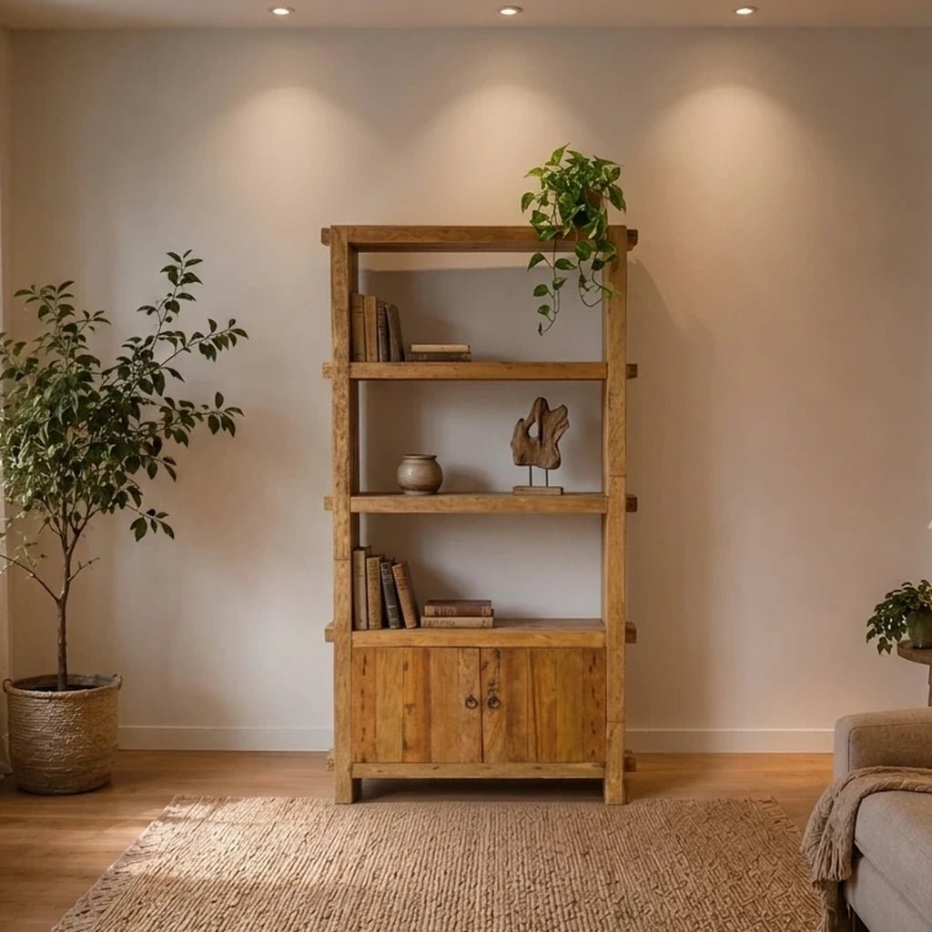 Teak Bücherschrank Muji - Das Holländische Möbelhaus