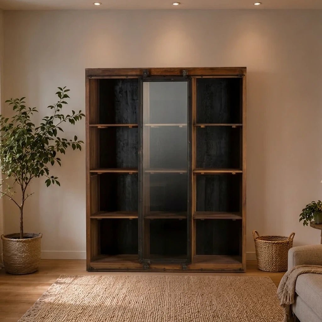 Teak Bücherschrank Senna 12 Fächer - Das Holländische Möbelhaus
