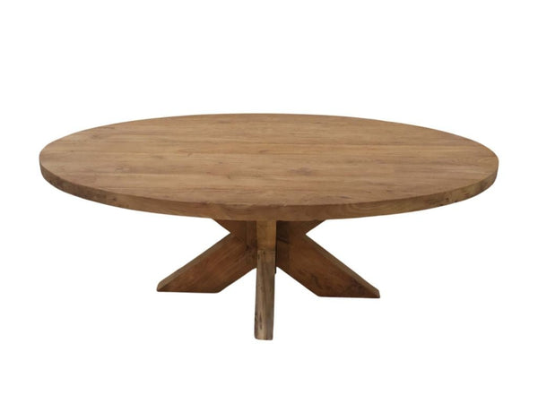 Teak Couchtisch Beek oval - Das Holländische Möbelhaus