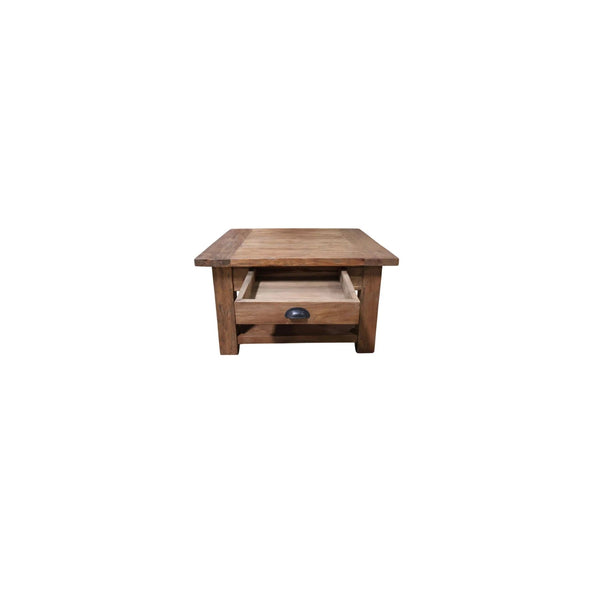 Teak Couchtisch Dengkleh Bali KR mit Regal und Schublade - Das Holländische Möbelhaus