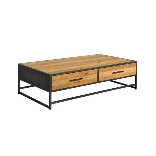Teak Couchtisch Felino 4 Schübe 135 cm - Das Holländische Möbelhaus