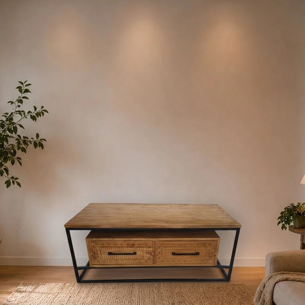 Teak Couchtisch Intan Lativ natur 120 cm - Das Holländische Möbelhaus