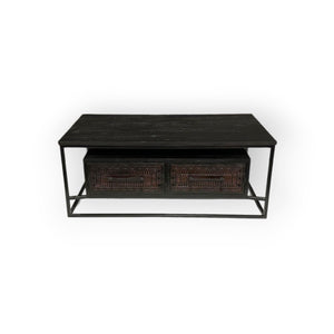 Teak Couchtisch Intan Lative schwarz 120 cm