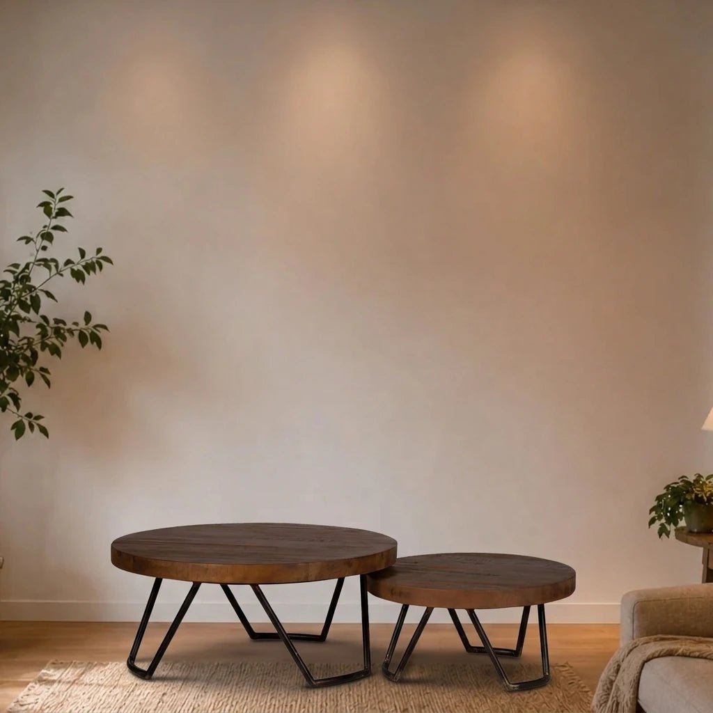 Teak Couchtisch Set Senna - Das Holländische Möbelhaus