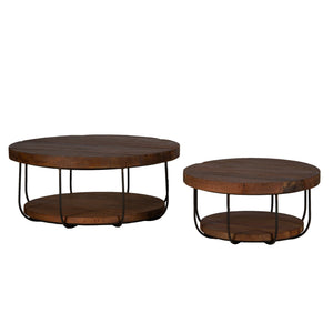 Teak Couchtisch Set Senna Double