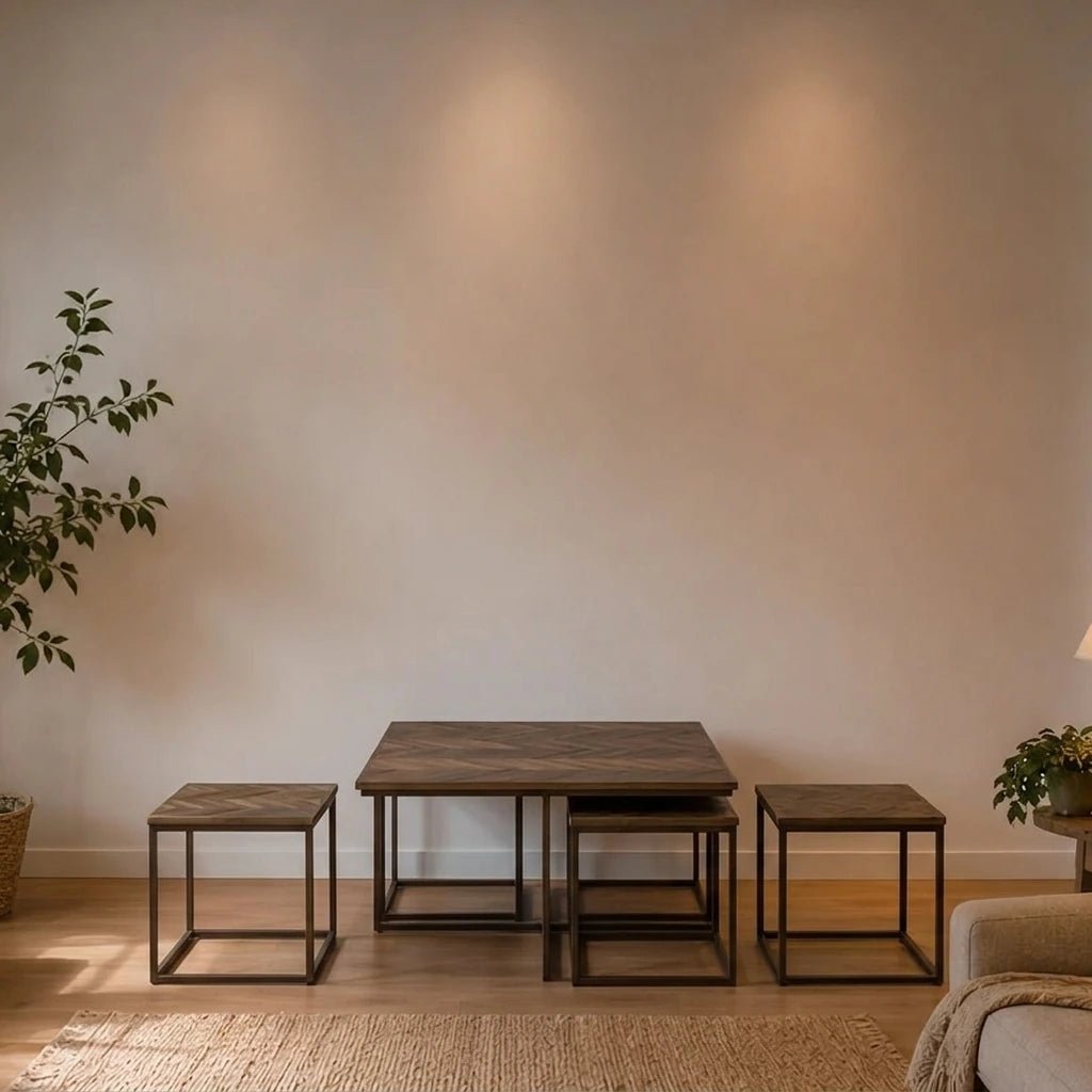 Teak Couchtisch Set Via - Das Holländische Möbelhaus