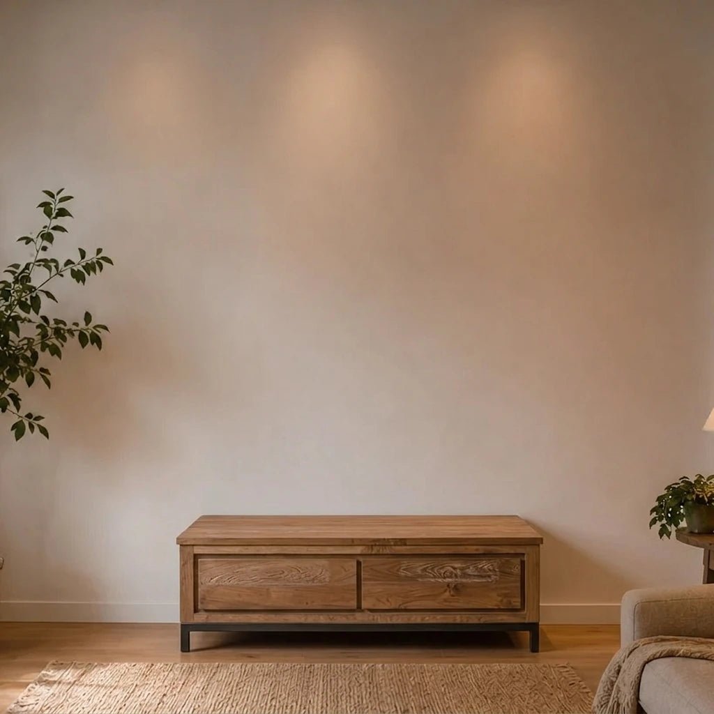 Teak Couchtisch Venetië 4 Schübe - Das Holländische Möbelhaus