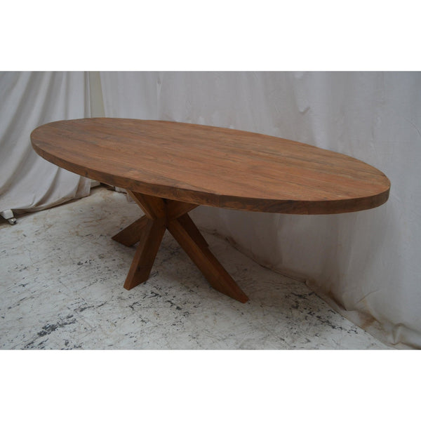 Teak Esstisch Beek Oval DK 5 cm dick - Das Holländische Möbelhaus