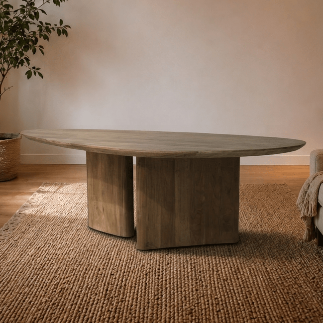 Teak Esstisch Marlow Egg - Das Holländische Möbelhaus