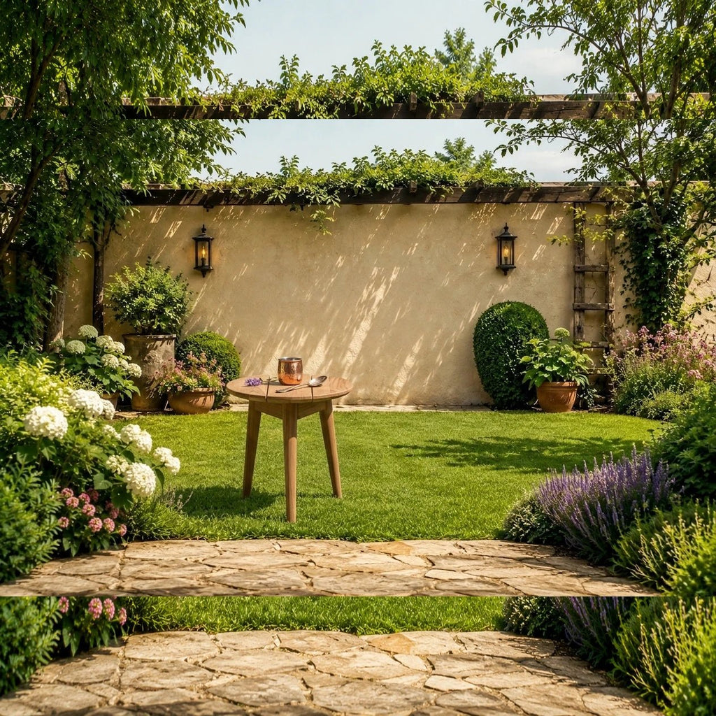 Teak Garten Couchtisch Rund 50 cm - Das Holländische Möbelhaus