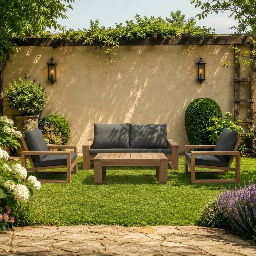 Teak Garten Loungeset Deep - Das Holländische Möbelhaus