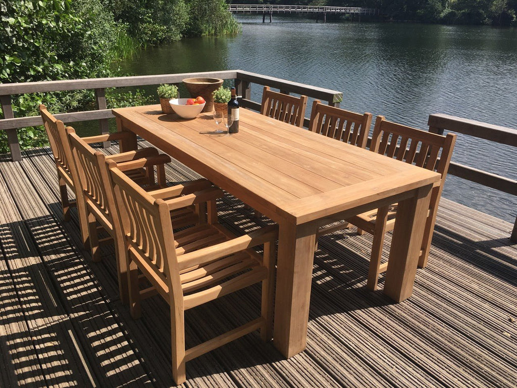 Teak Garten Set Java Esstisch und Stühle - Das Holländische Möbelhaus