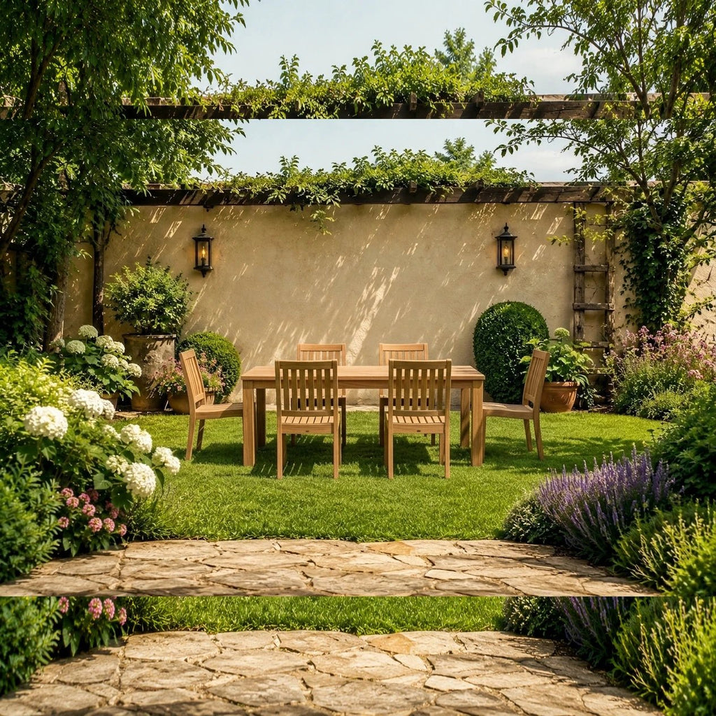 Teak Garten Tischplatte Lurus - Das Holländische Möbelhaus