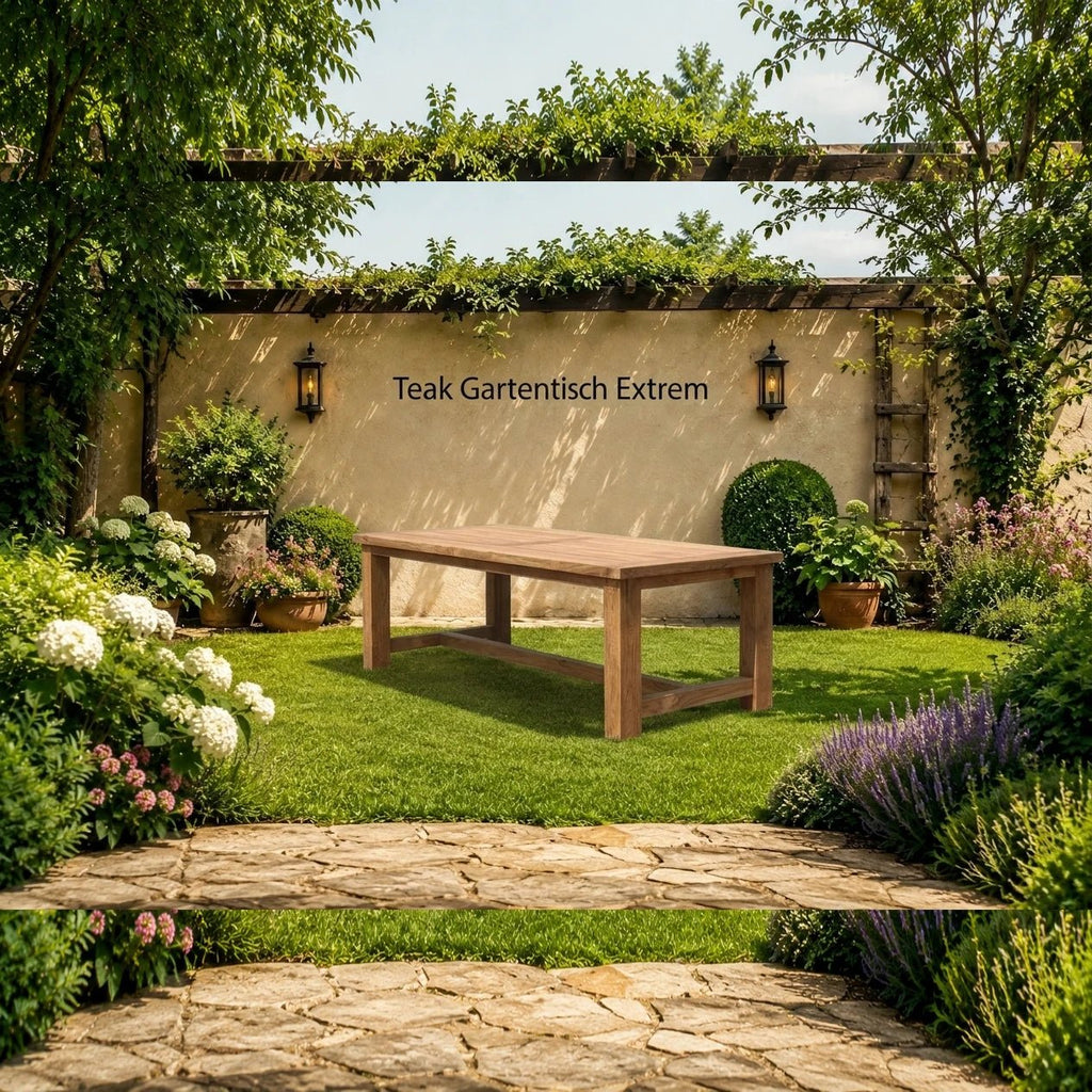 Teak Gartentisch Extrem - Das Holländische Möbelhaus