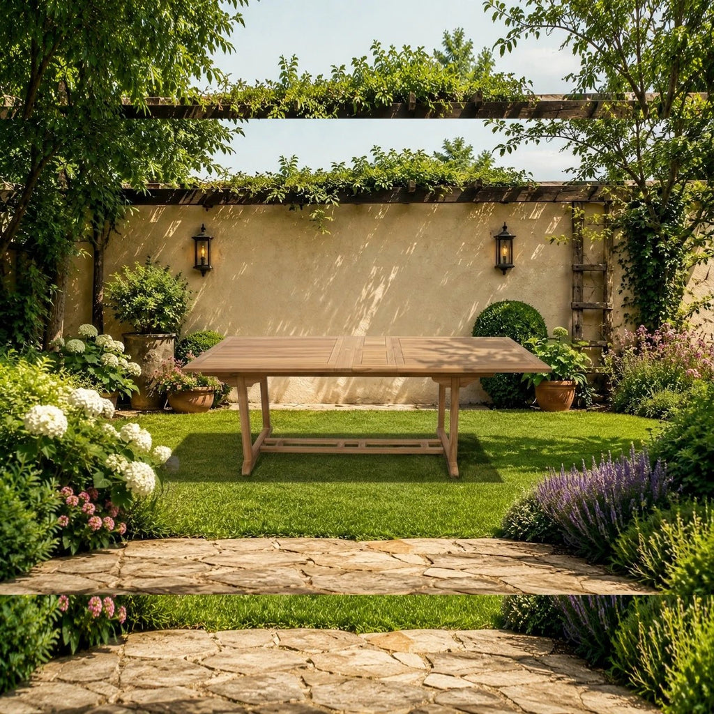 Teak Gartentisch Kajen erweiterbar - Das Holländische Möbelhaus