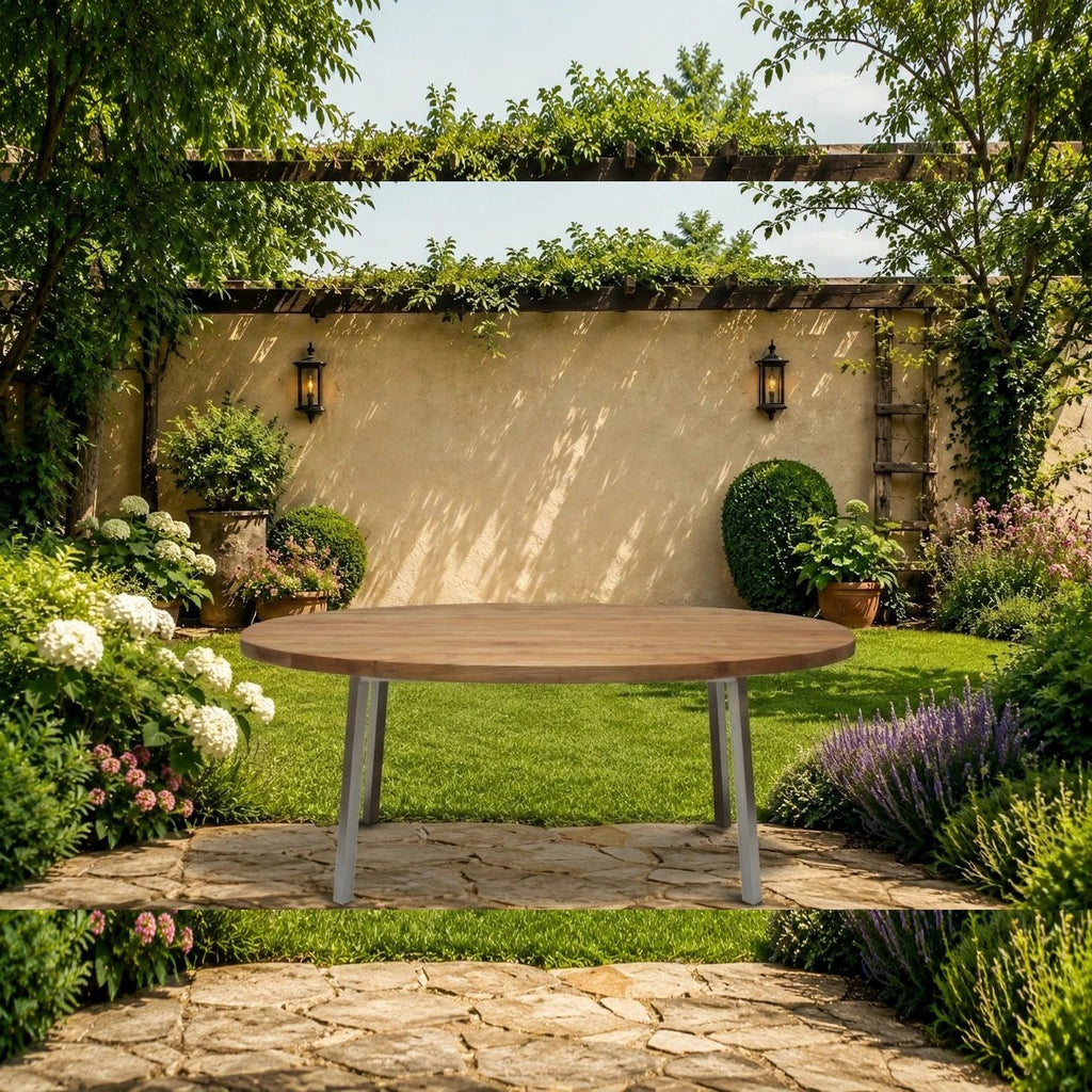 Teak Gartentisch Oval KVS - Das Holländische Möbelhaus