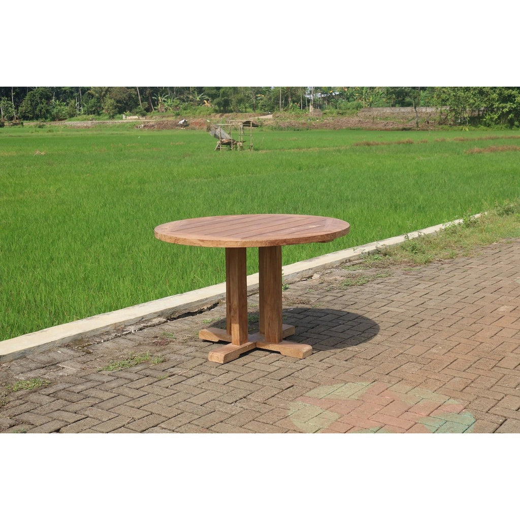 Teak Gartentisch Rund KM - Das Holländische Möbelhaus