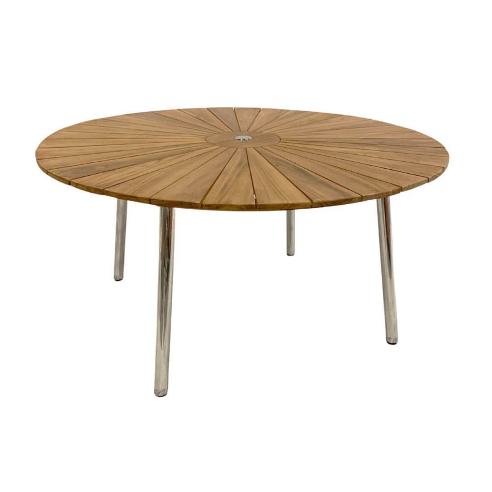 campingtisch rund 120 Teak Gartentisch Sun rund – Komfort für draußen mit Stil. – Das Holländische Möbelhaus