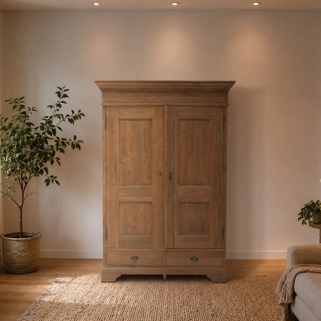 Teak Kleiderschrank Dedy - Das Holländische Möbelhaus