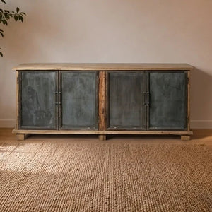Teak Kommode Flintstone Metall