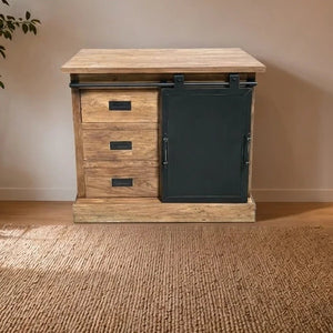 Teak Kommode Roda 3 Schübe 1 Tür