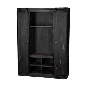 Teak Schrank Donny 170 Schwarz